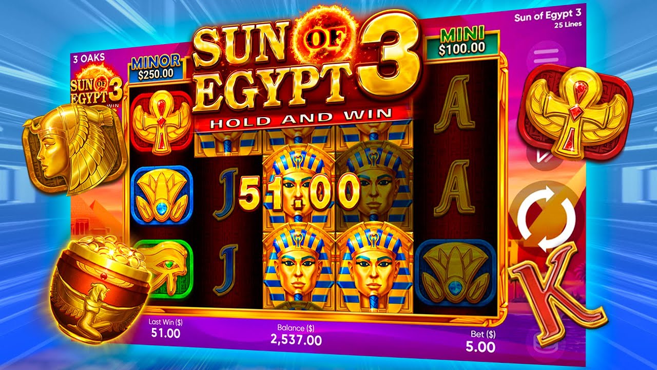 Sun of Egypt 3 — экран выигрыша джекпота